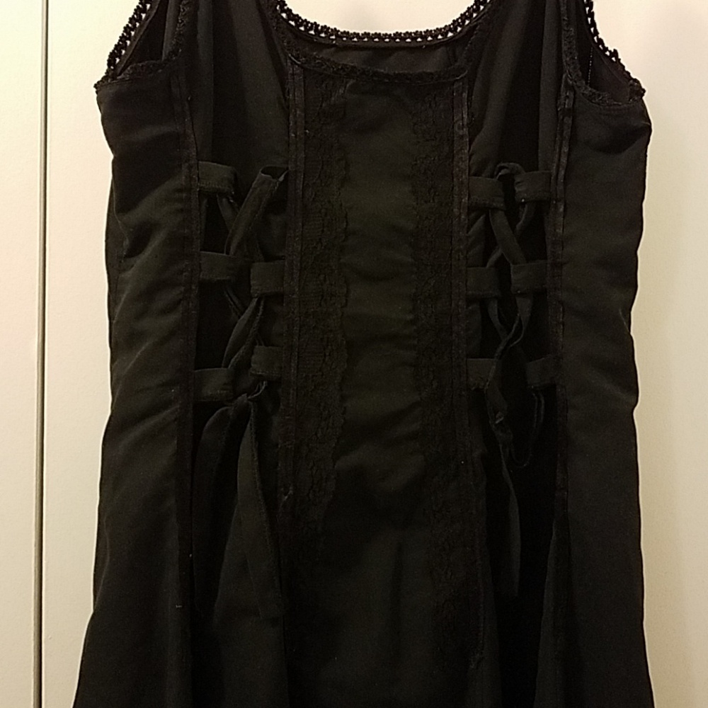Sundress w/spaghetti straps & laces up both sides